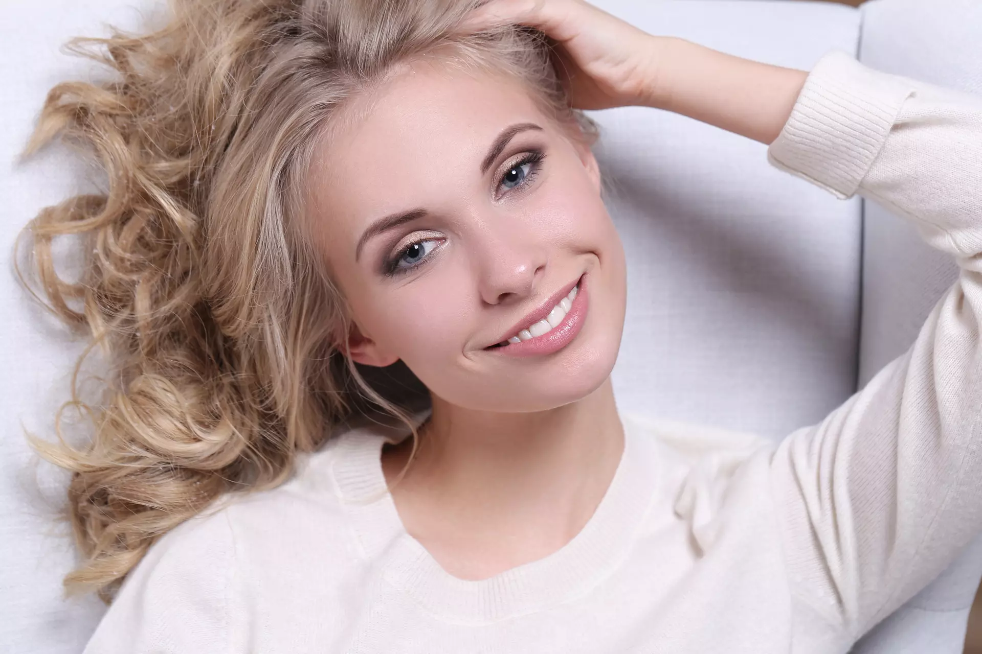 Really beautiful blonde young woman portrait